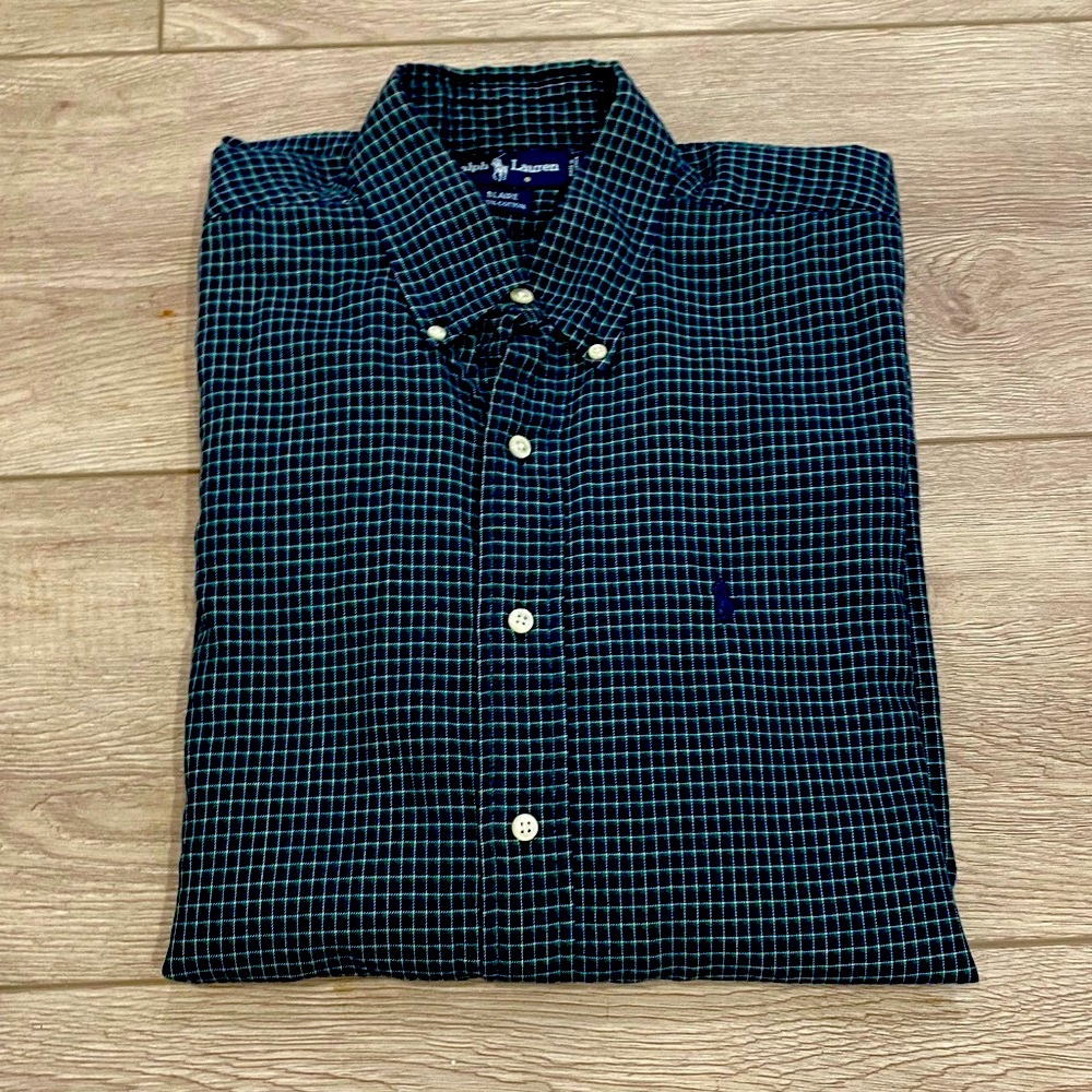 Ralph Lauren Men's Flannel Button Down Shirt Sz L